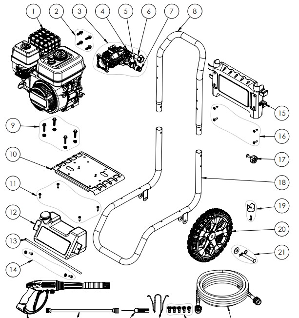 Craftsman 3400 psi Pressure Washer CMXGWFN061369 Parts manual